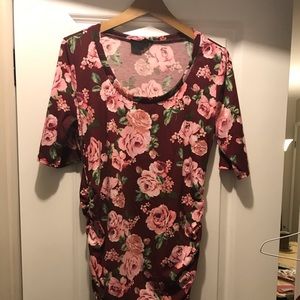 Elbow sleeve length maternity dress